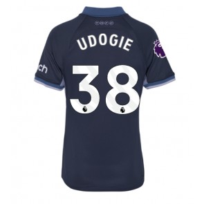 Tottenham Hotspur Destiny Udogie #38 Udebanetrøje Dame 2023-24 Kort ærmer